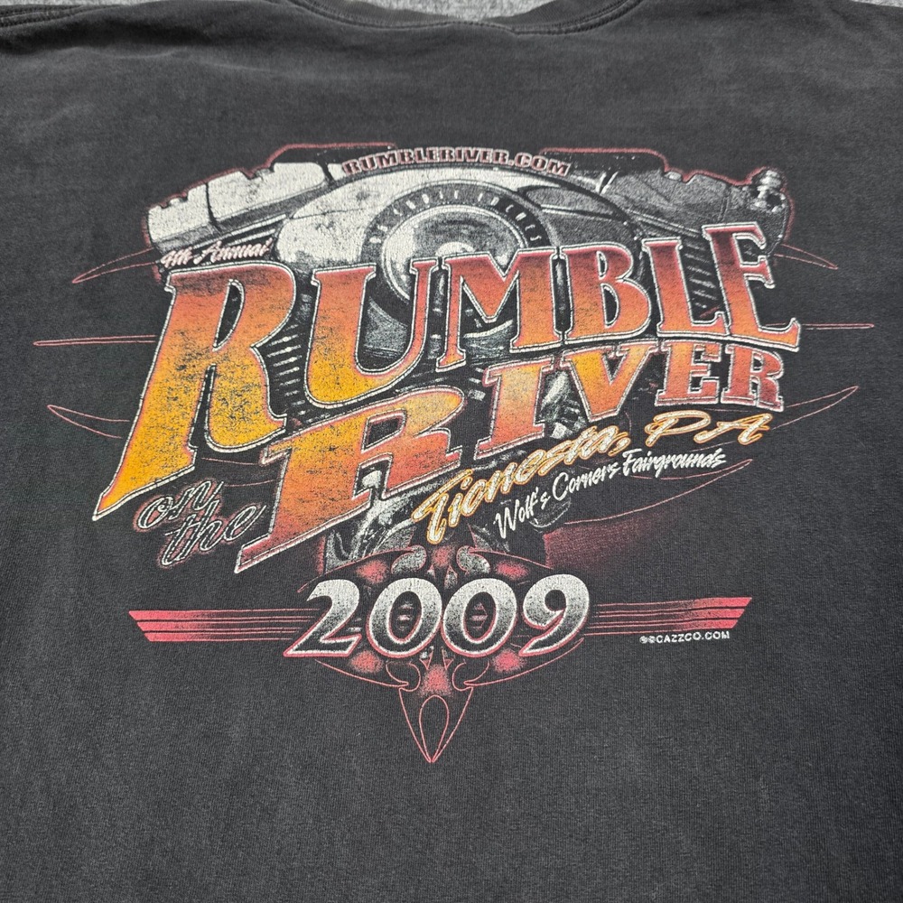 Rumble on the River 2009 Shirt Mens Large Black Anvil Motorcycle Event Rally - Picture 7 of 7